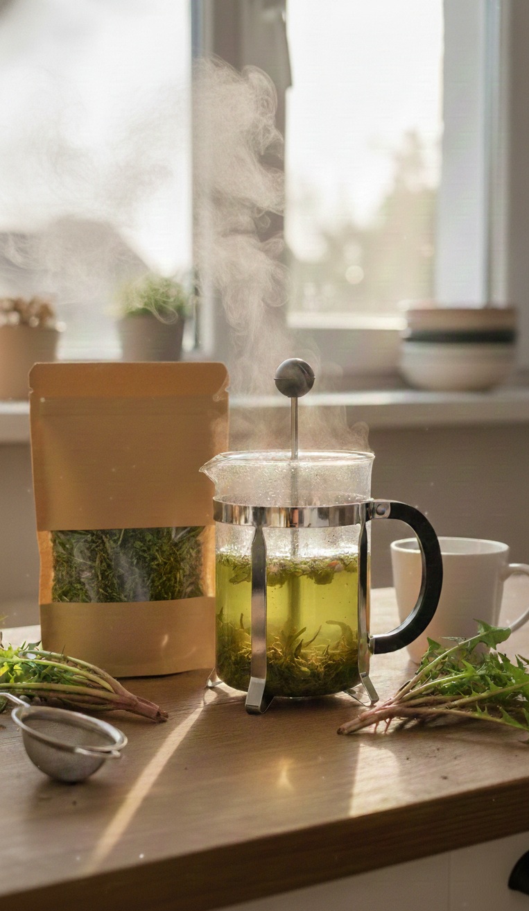 Kiaulpienės džiovinti lapai