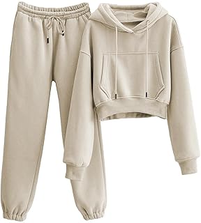 Beige Hoodie and Sweatpants Set