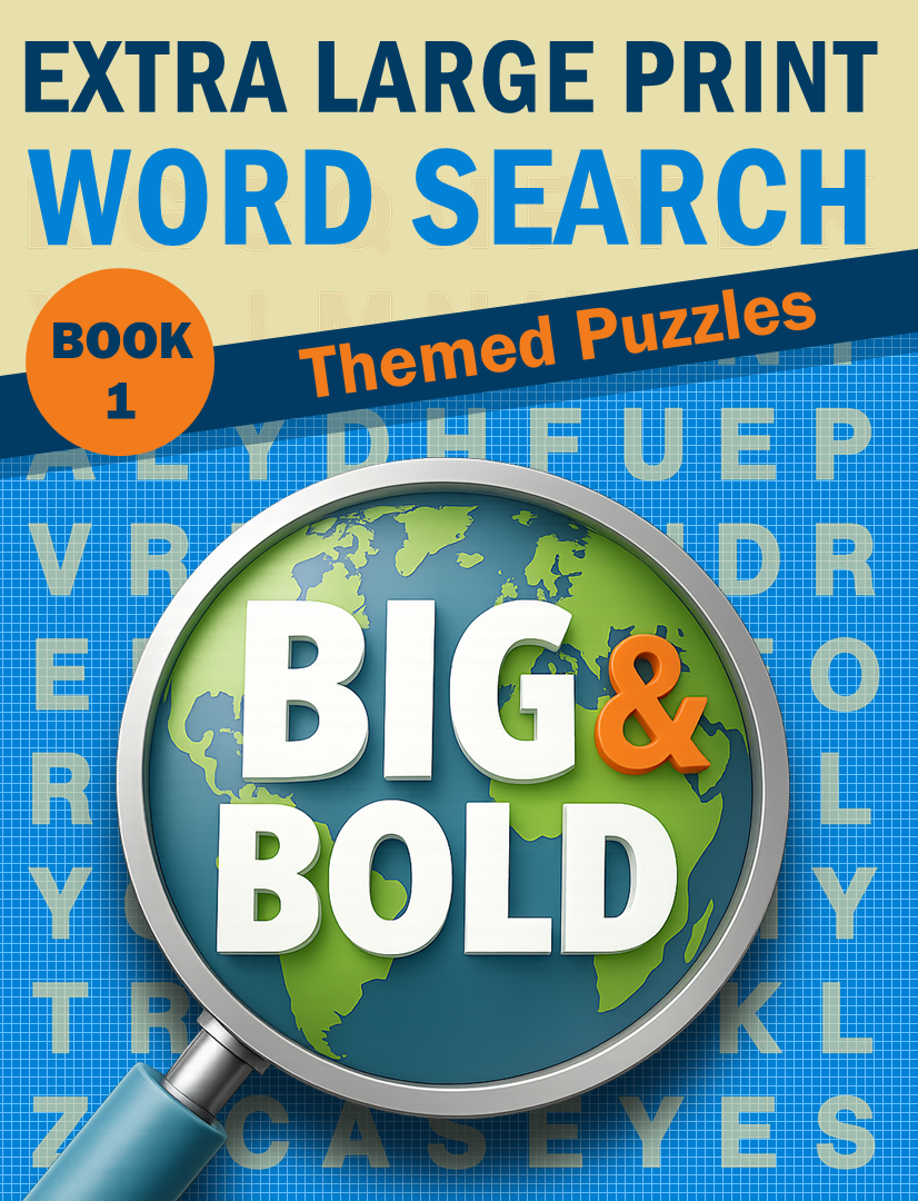 Print at Home Big & Bold Extra Large Print Word Search — Themed Puzzles (Book 1)