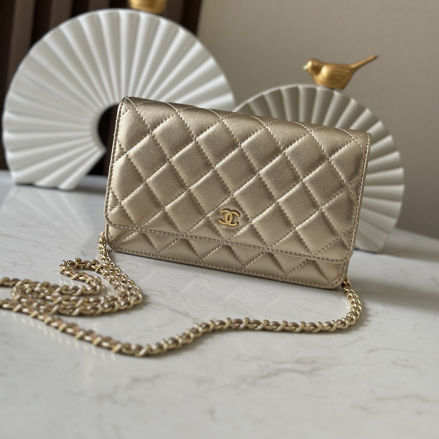 CC Bags Best Lambskin Wallet on Chain 19cm