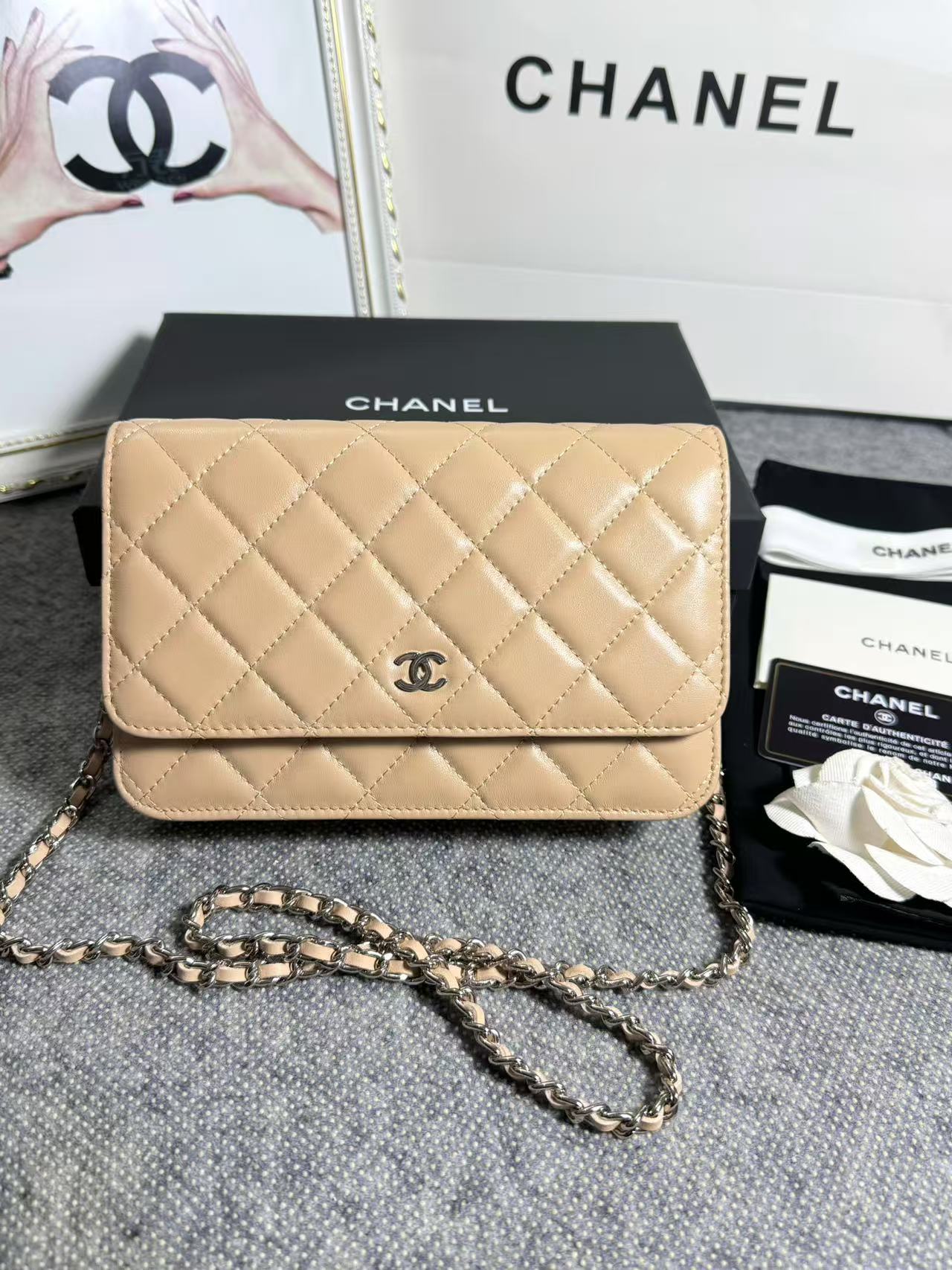 CC Bags Best Lambskin Wallet on Chain 19cm