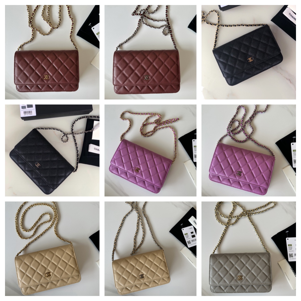 CC Bags Best Caviar Wallet on Chain 19cm