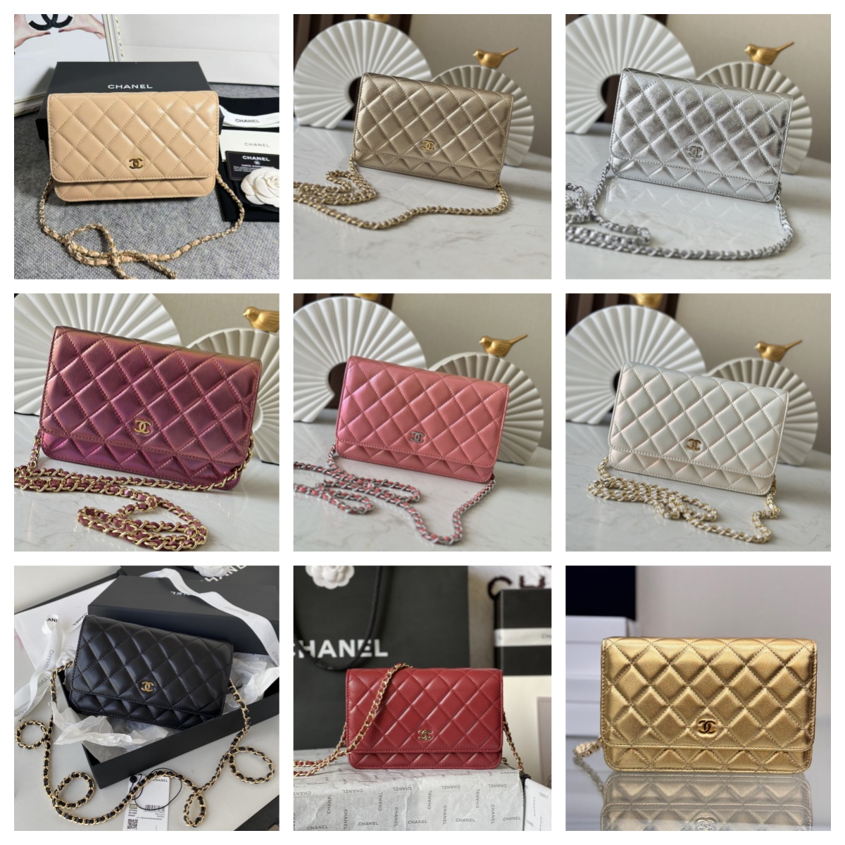 CC Bags Best Lambskin Wallet on Chain 19cm