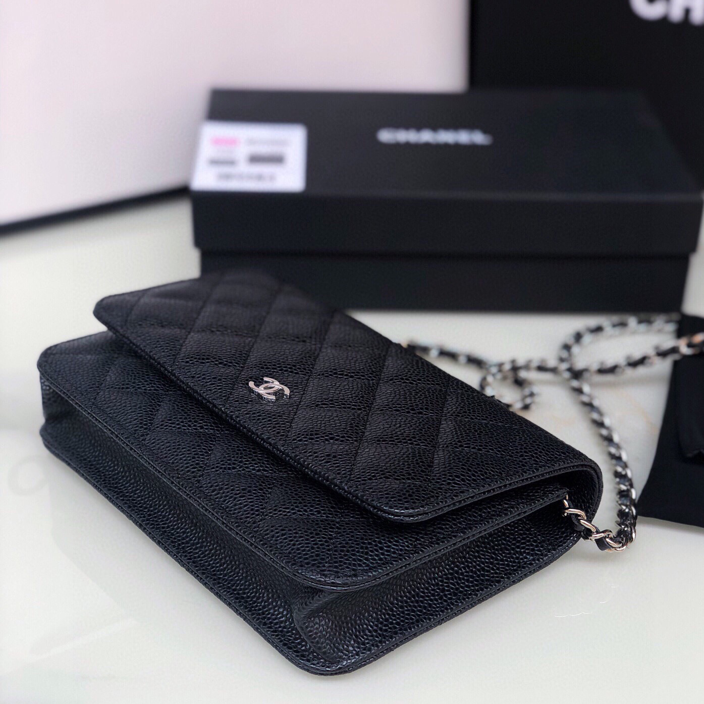 CC Bags Best Caviar Wallet on Chain 19cm