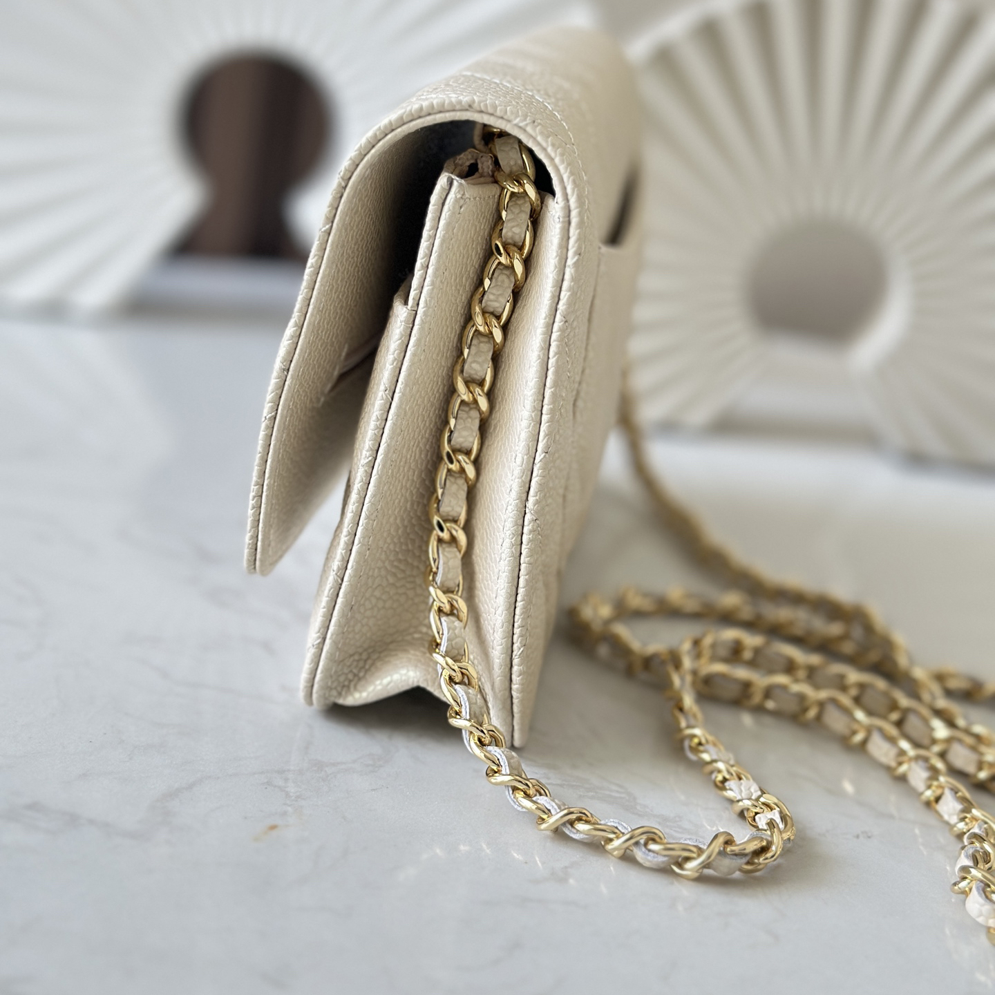 CC Bags Best Caviar Wallet on Chain 19cm