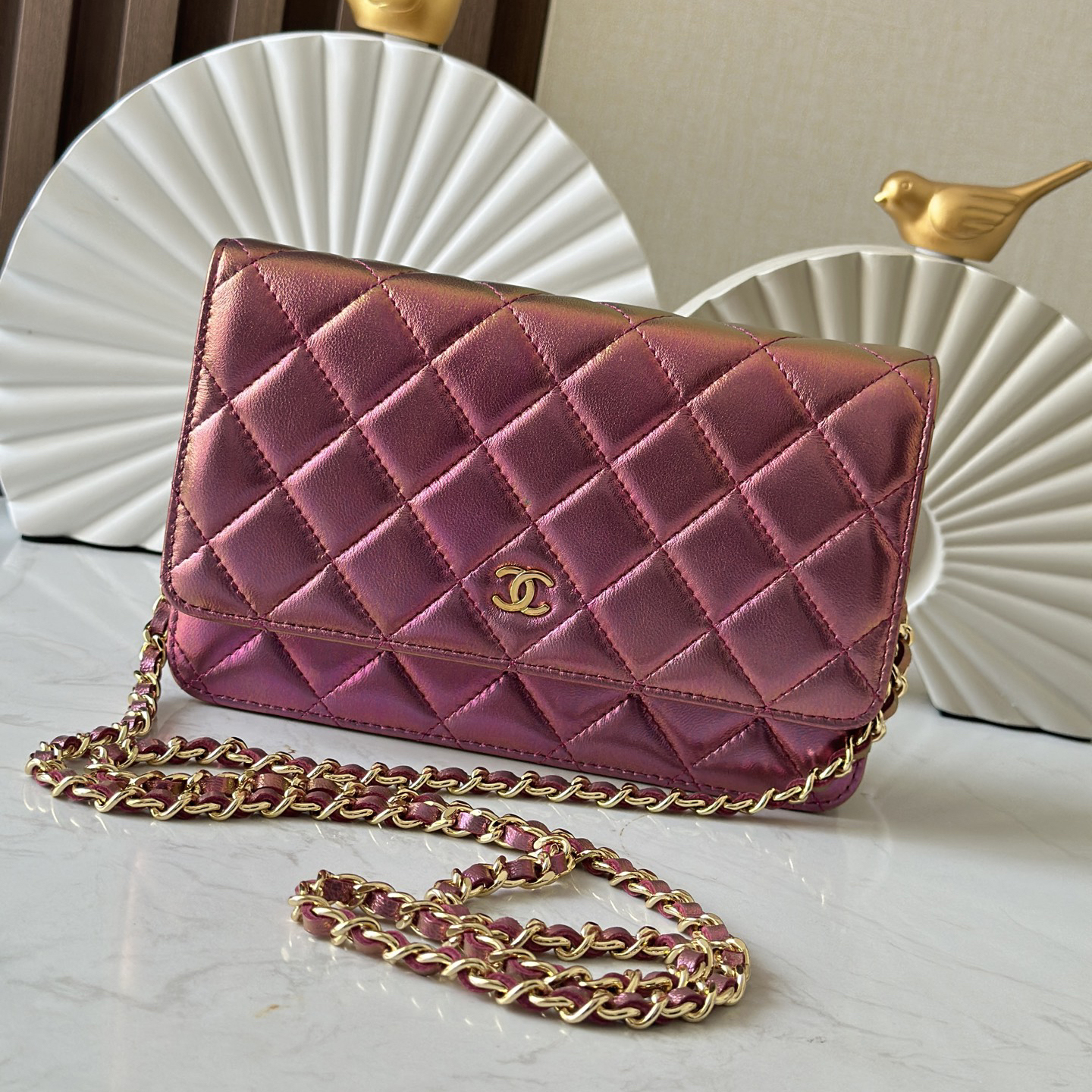 CC Bags Best Lambskin Wallet on Chain 19cm
