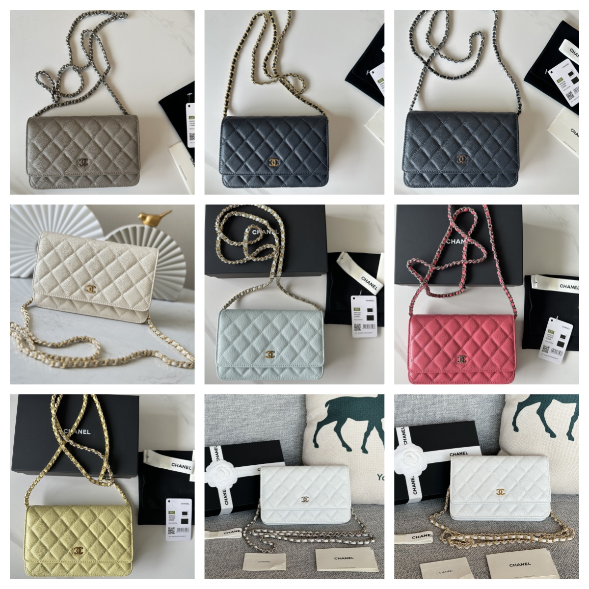 CC Bags Best Caviar Wallet on Chain 19cm