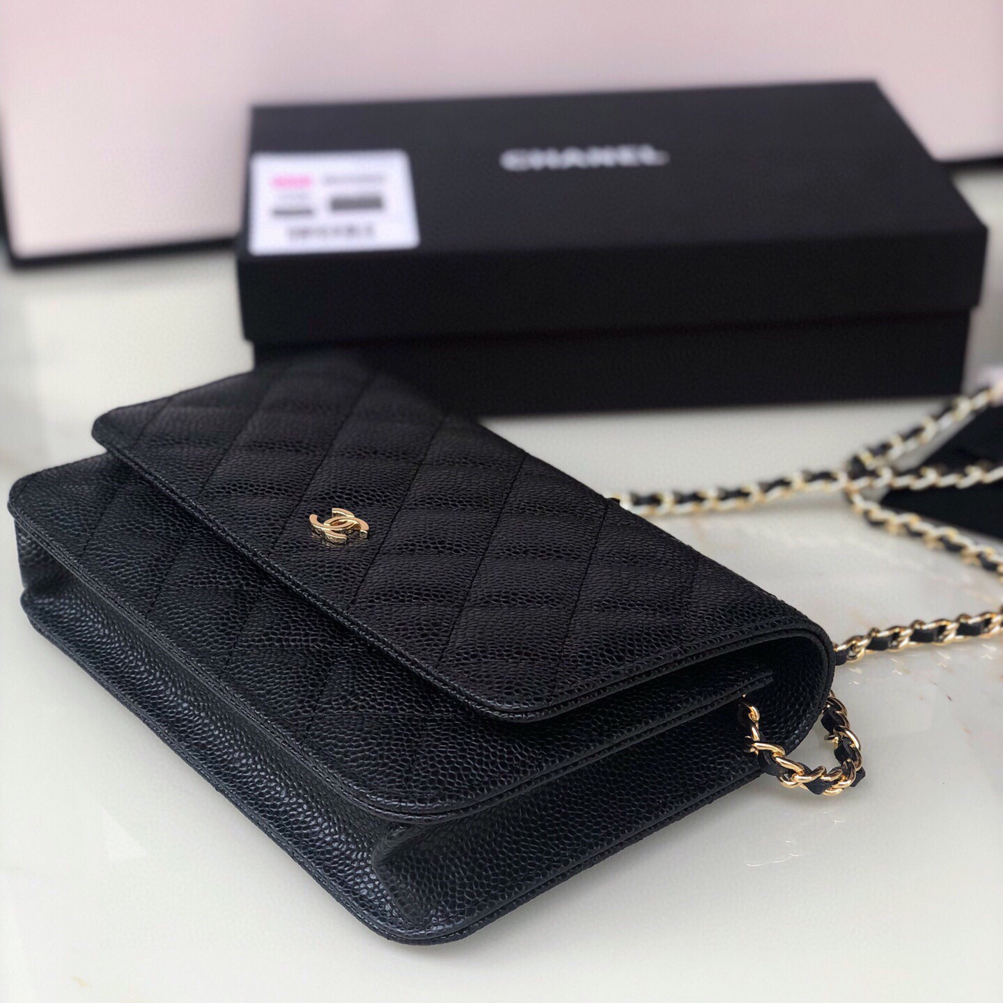 CC Bags Best Caviar Wallet on Chain 19cm