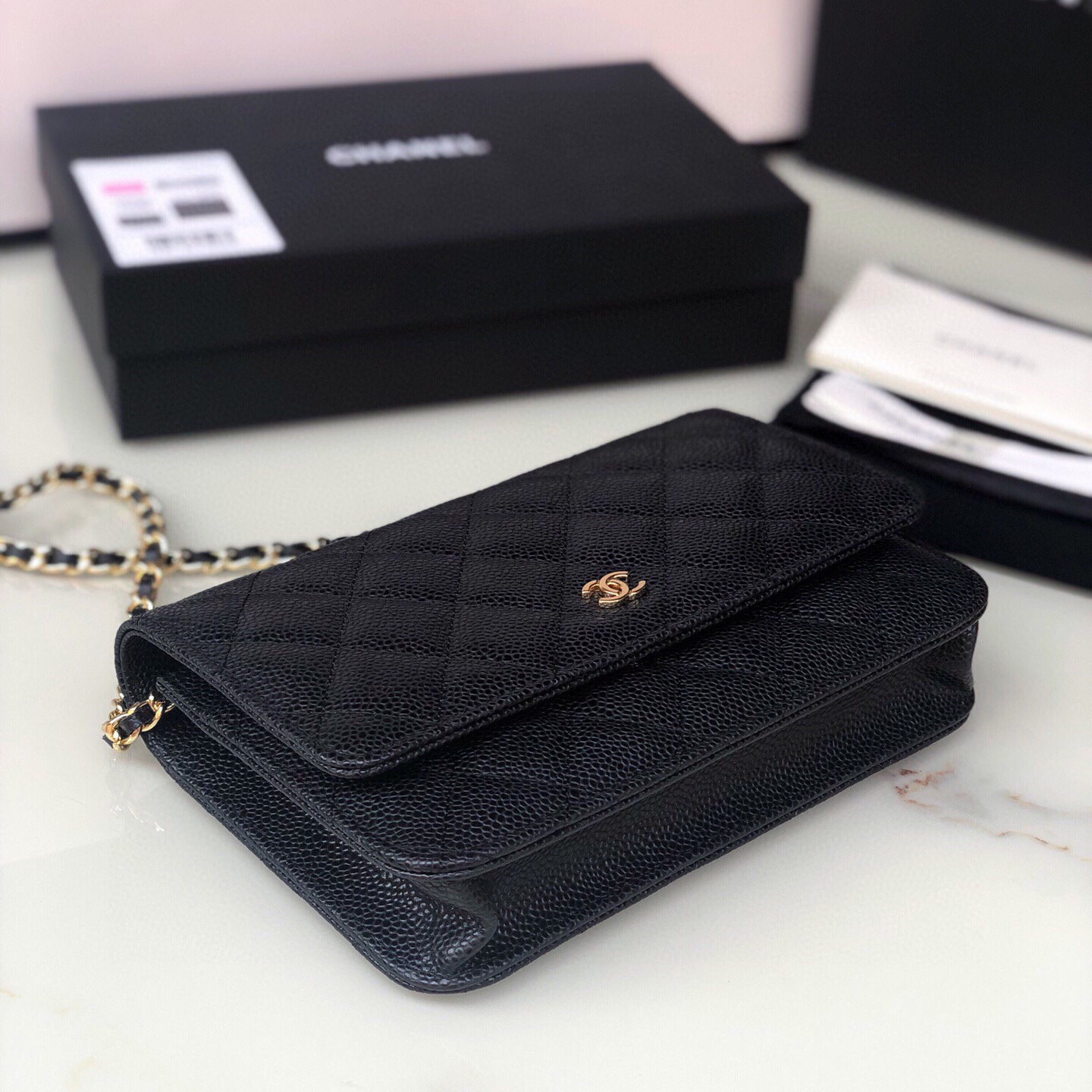 CC Bags Best Caviar Wallet on Chain 19cm