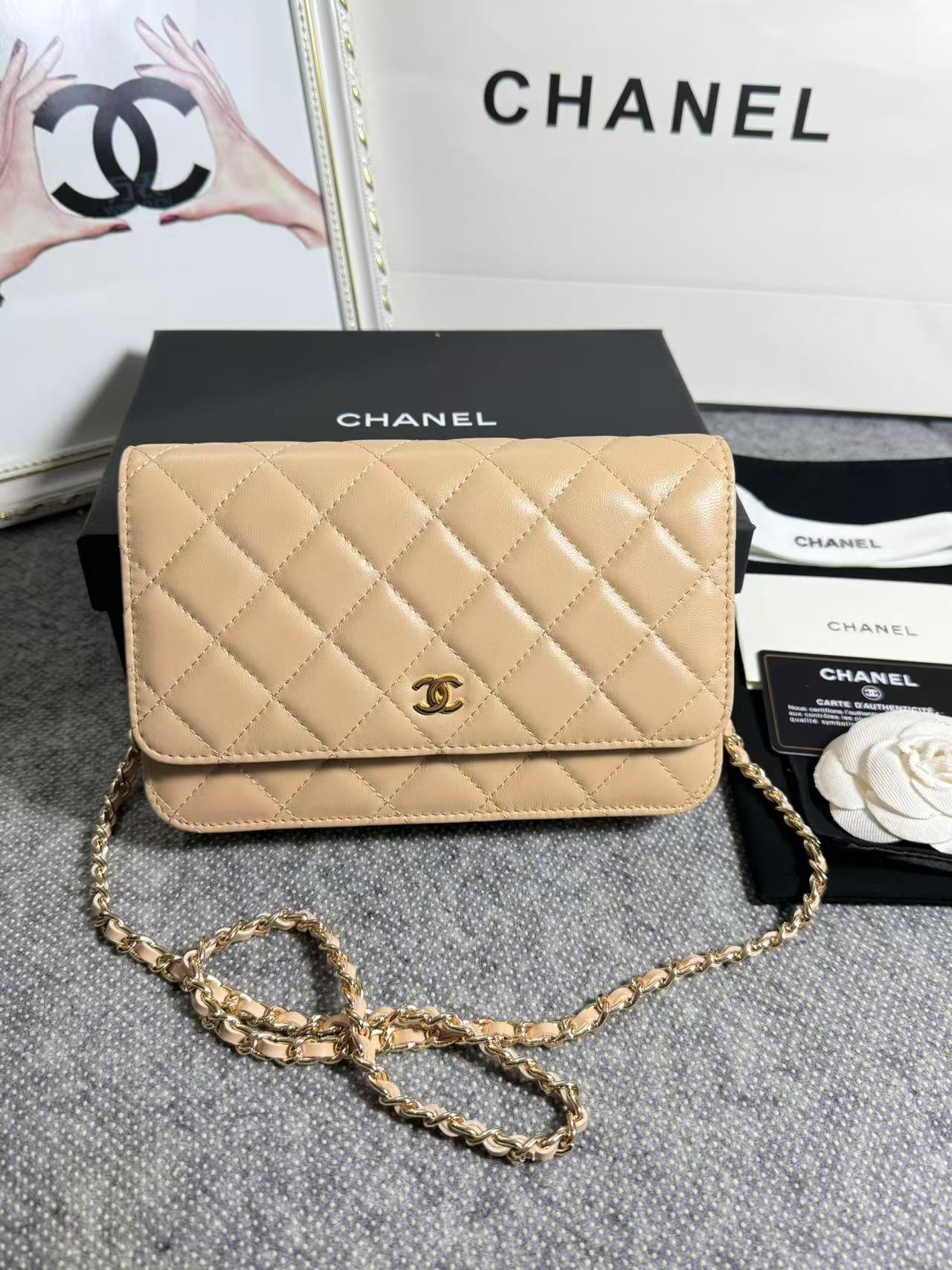 CC Bags Best Lambskin Wallet on Chain 19cm