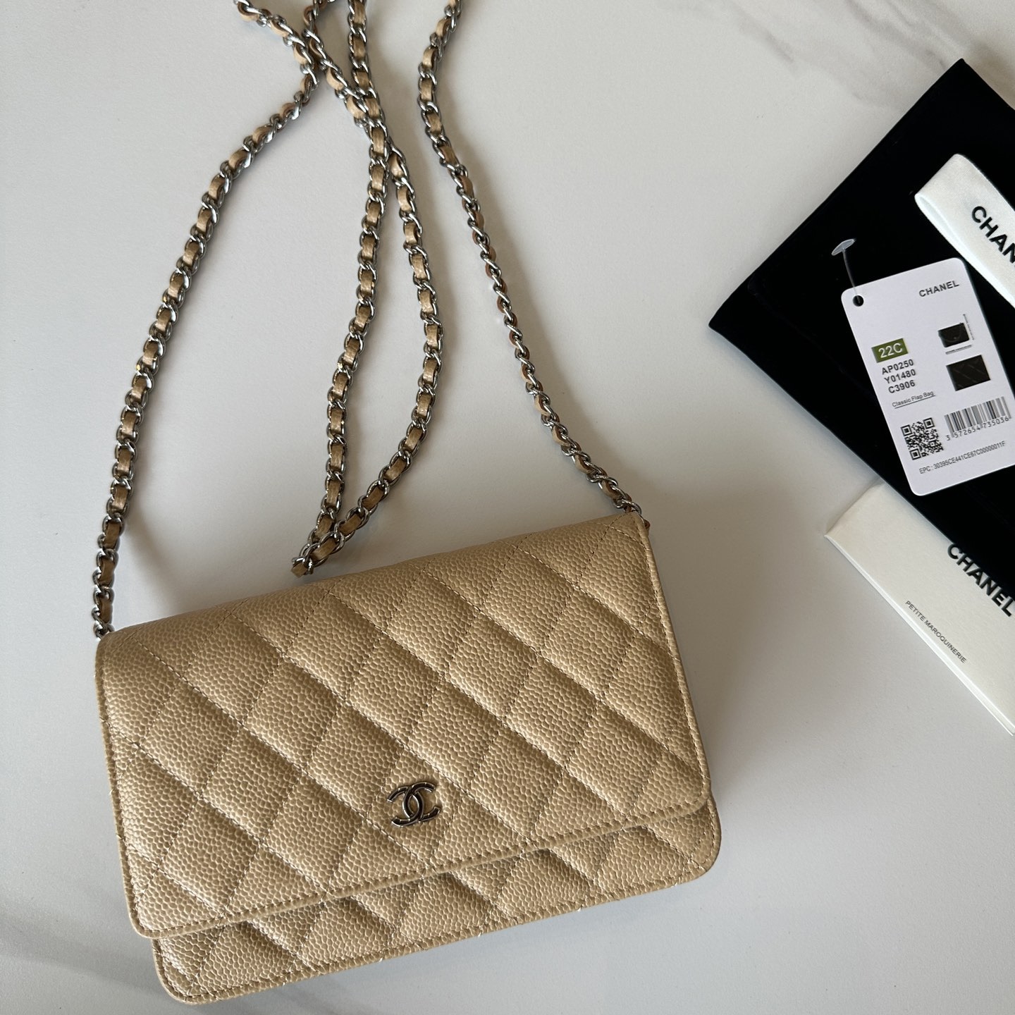 CC Bags Best Caviar Wallet on Chain 19cm