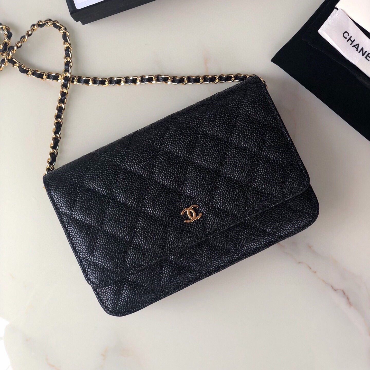 CC Bags Best Caviar Wallet on Chain 19cm