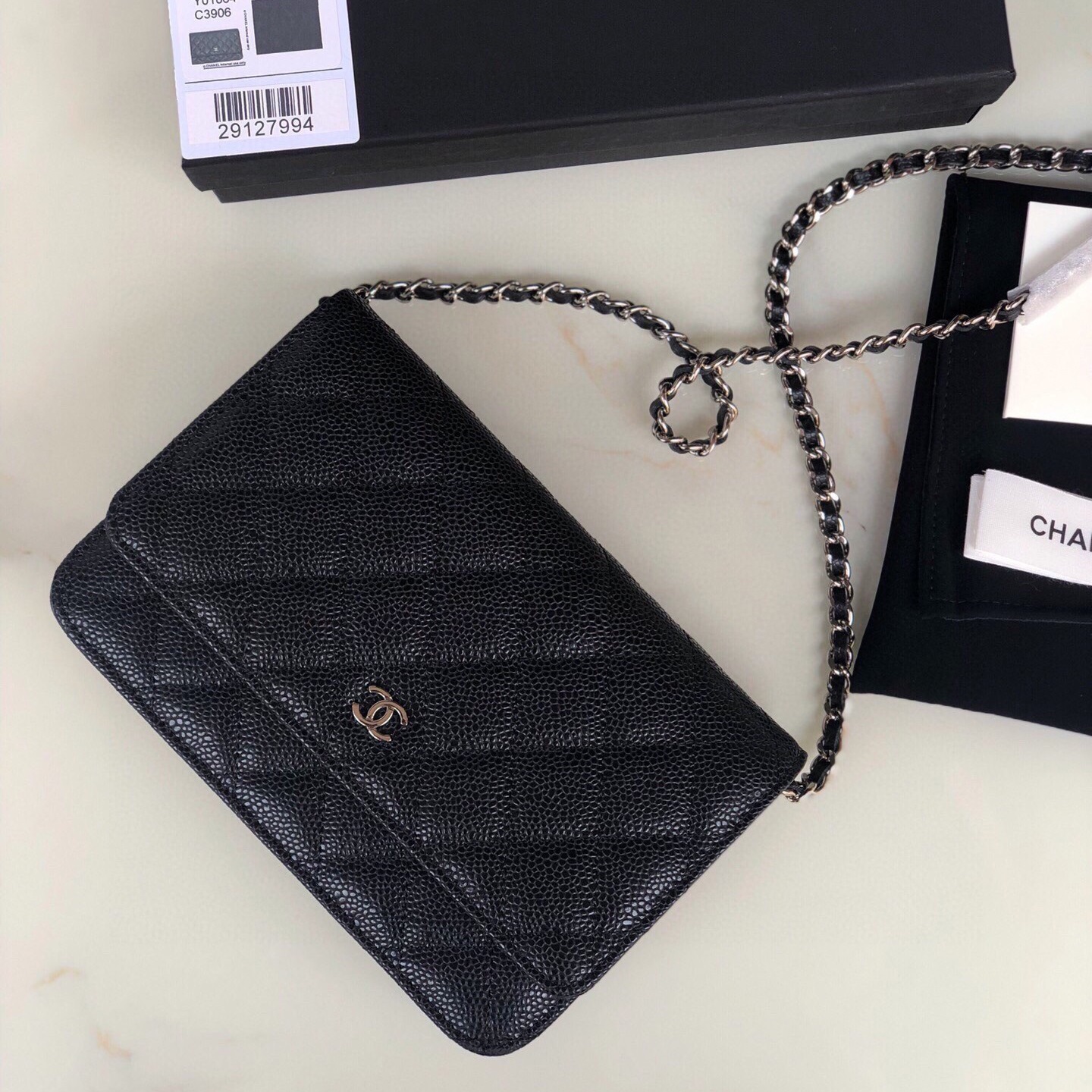 CC Bags Best Caviar Wallet on Chain 19cm