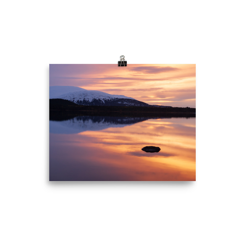 Poster of Loch Morlich Winter sunset