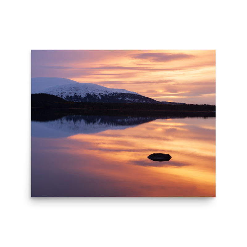 Poster of Loch Morlich Winter sunset