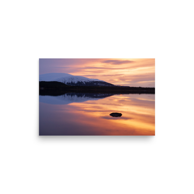 Poster of Loch Morlich Winter sunset