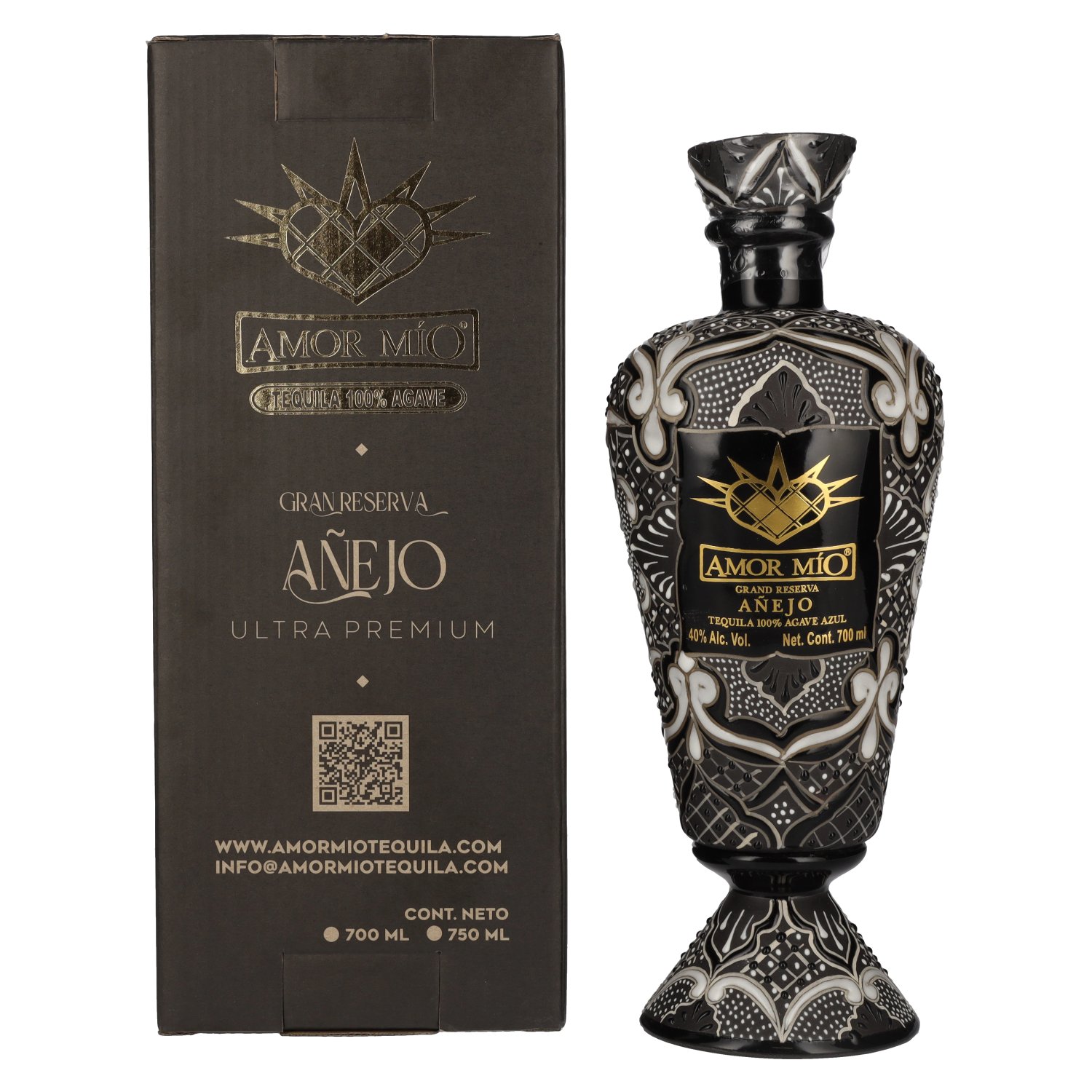 Amor Mío Tequila Gran Reserva Añejo 100% Agave Azul 