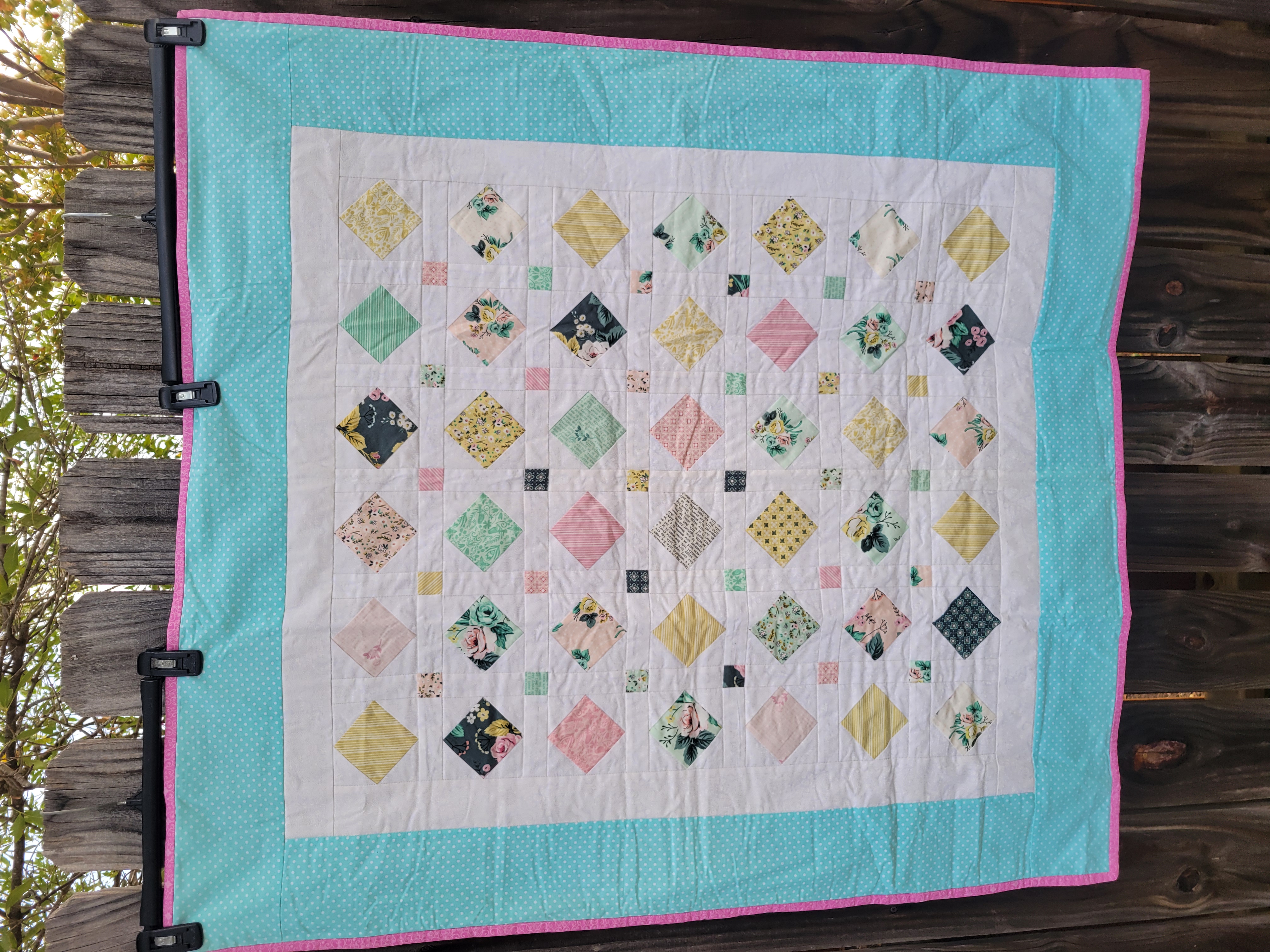 Pastel Modern Charm Quilt