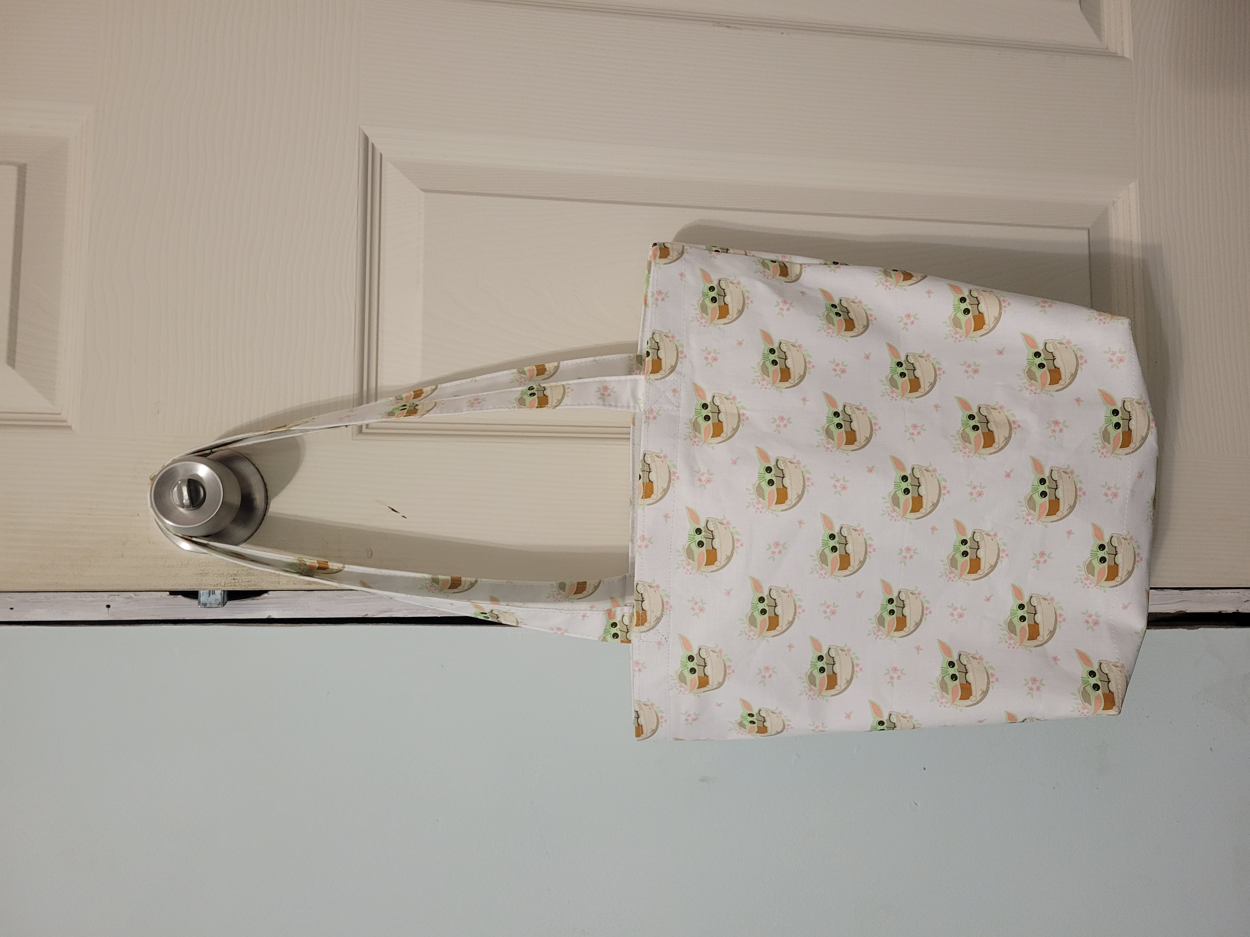 Baby Yoda Pattern Tote Bag