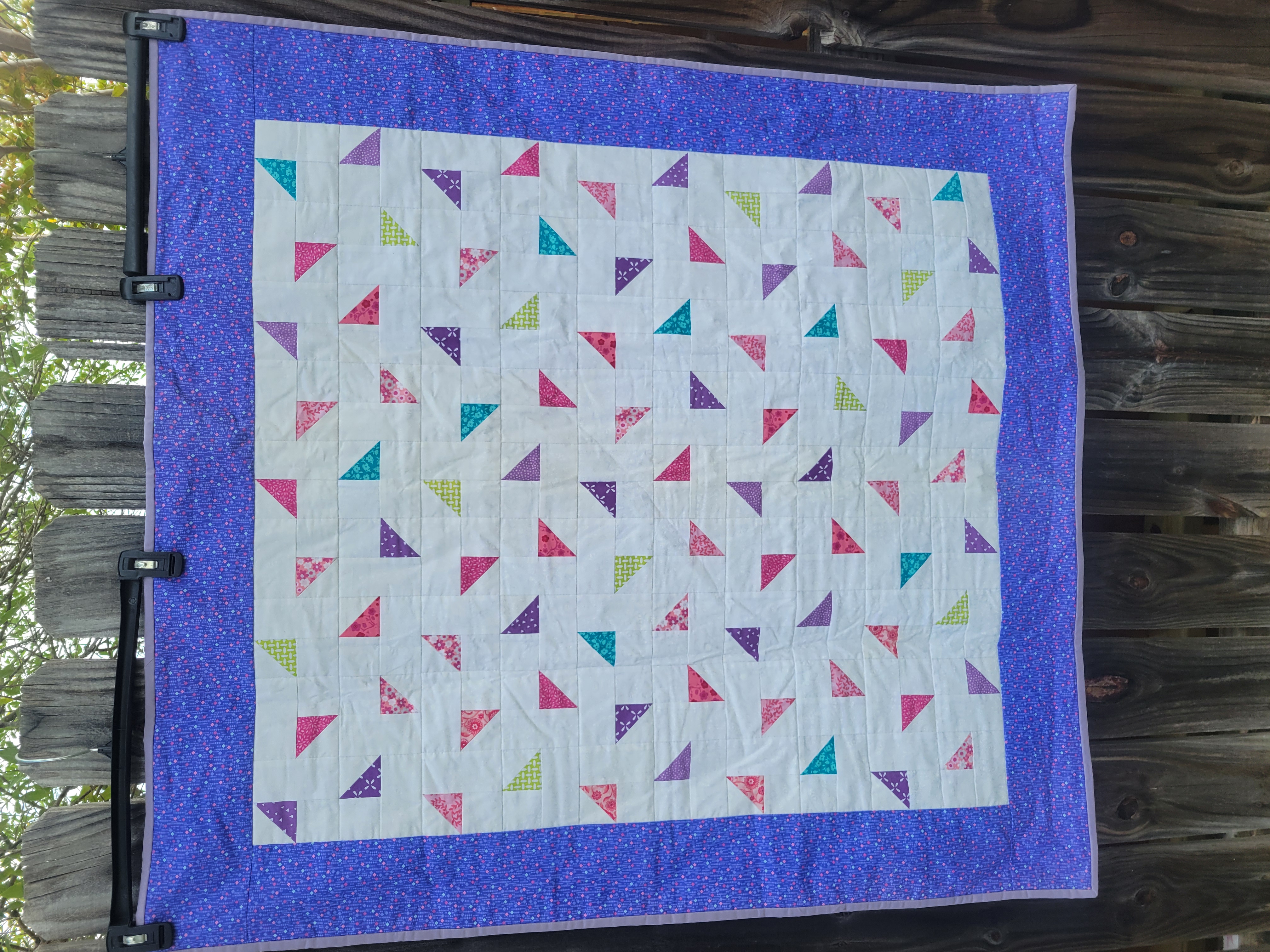 Purple Confetti Triangle Quilt