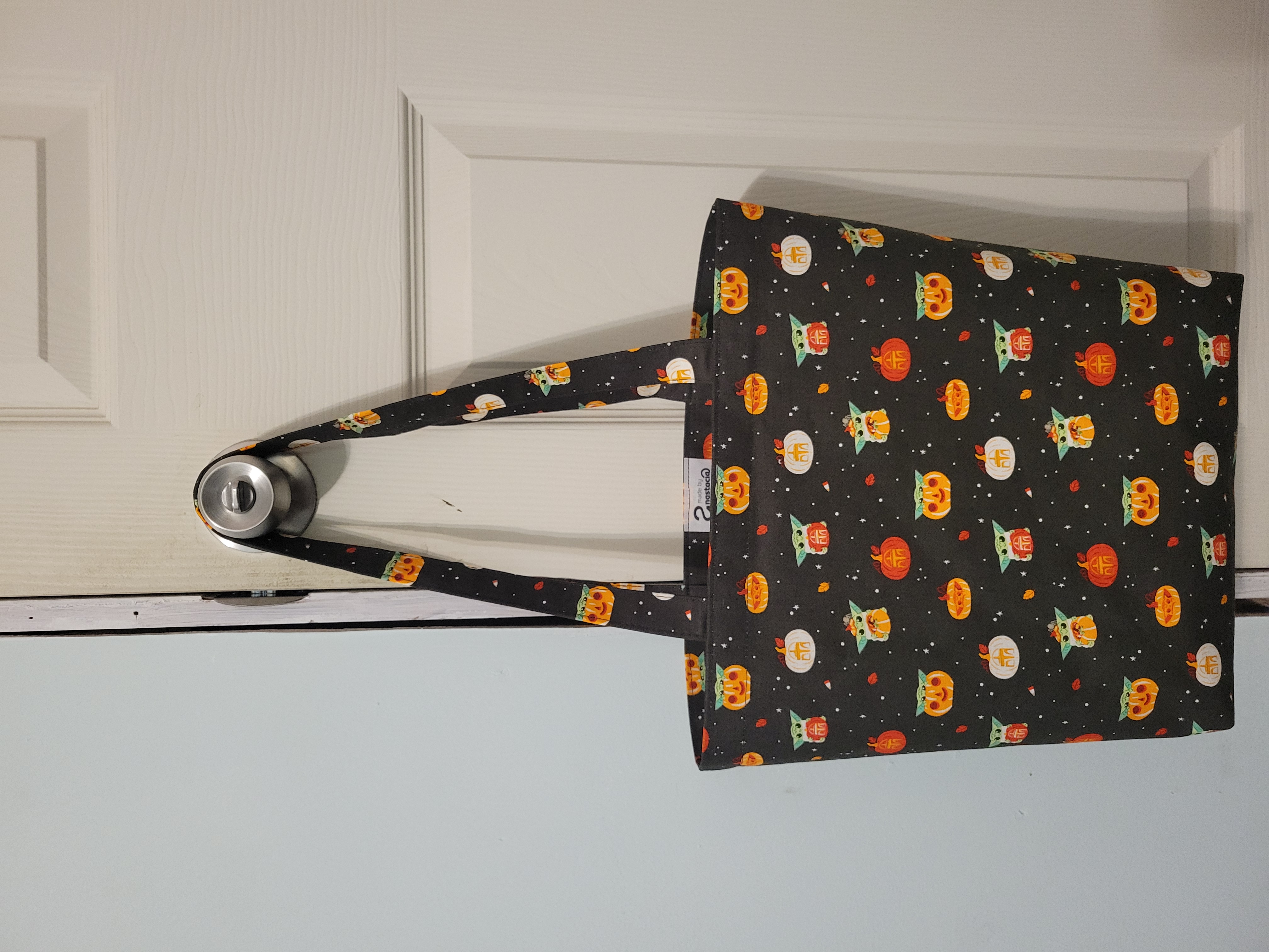 Pumpkin Baby Yoda Tote Bag