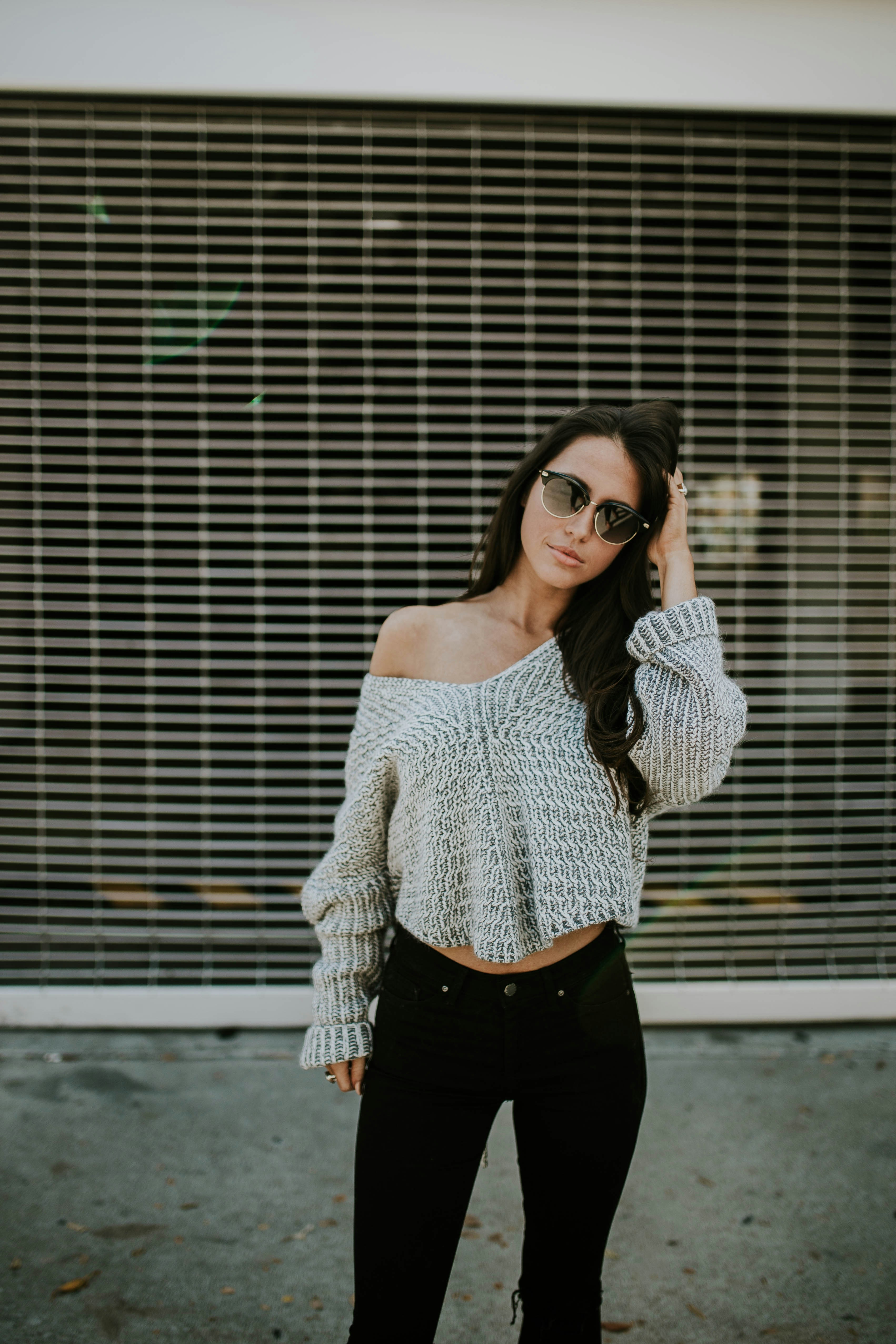 Suéter de tricô oversized