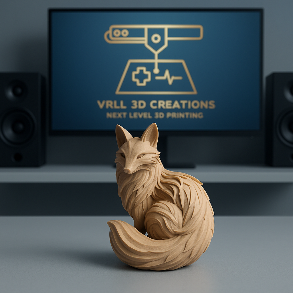 Elegant 3D Printed Fox Figurine