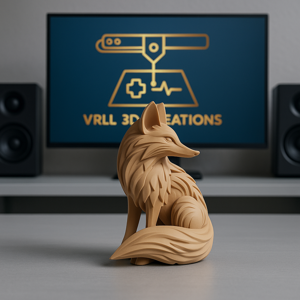 Elegant 3D Printed Fox Figurine