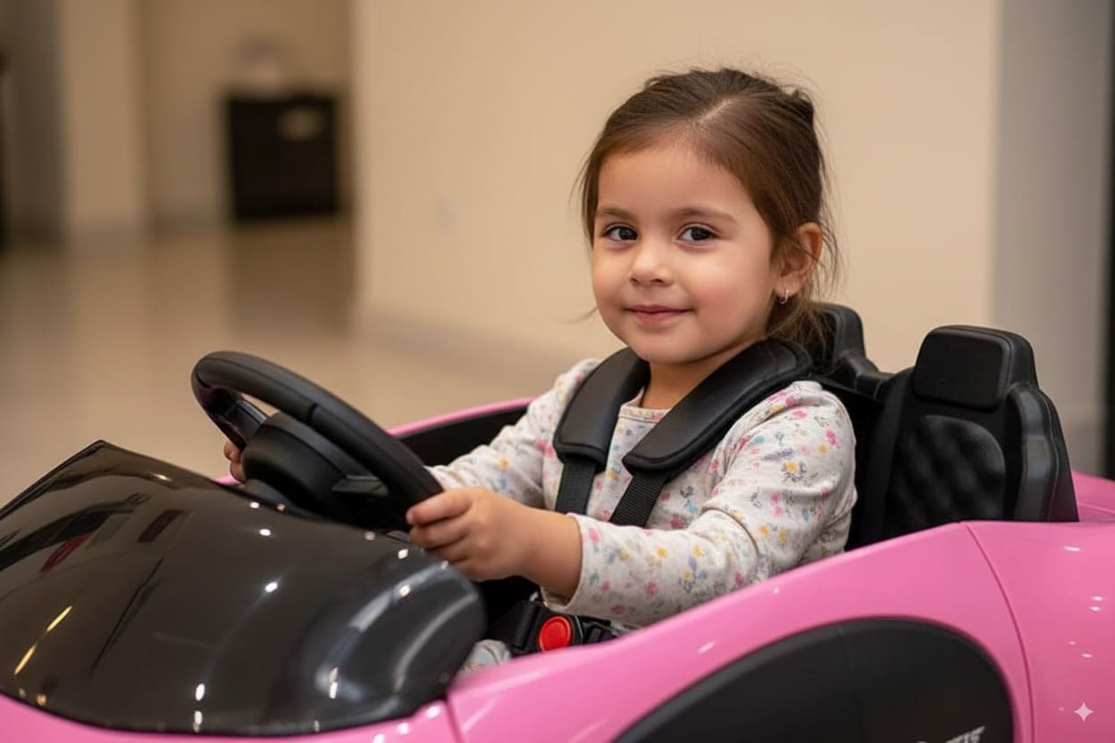 Coche eléctrico infantil Mercedes-Benz rosa