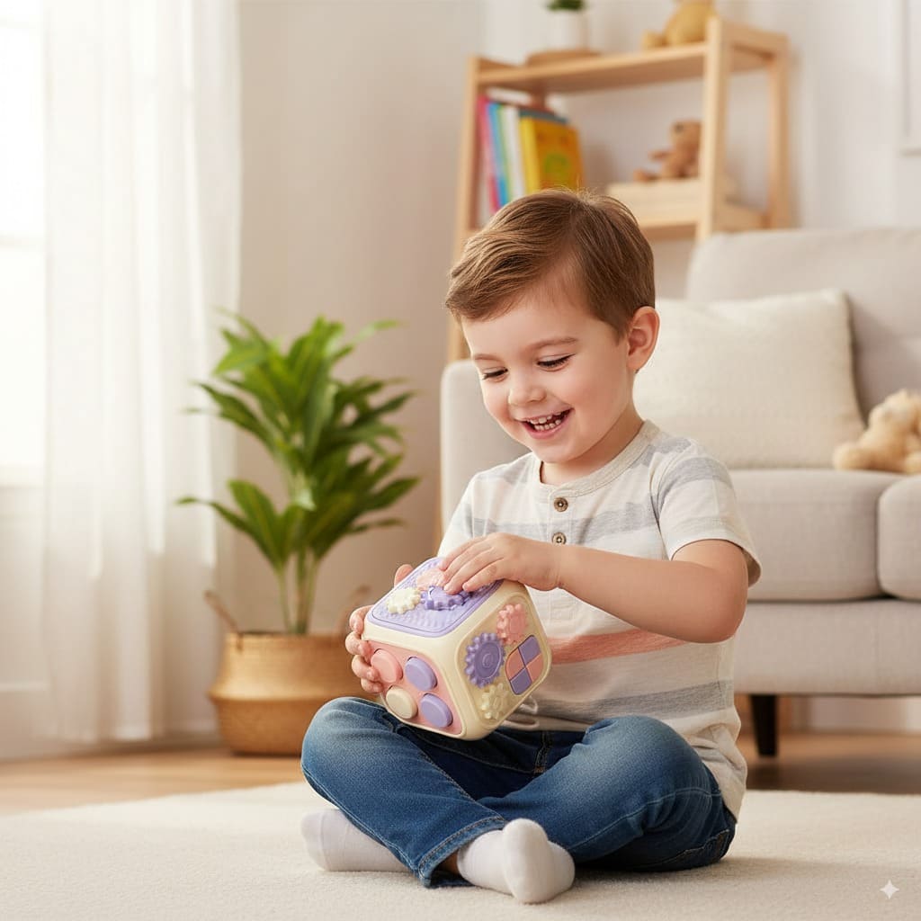 Cubo sensorial para bebés