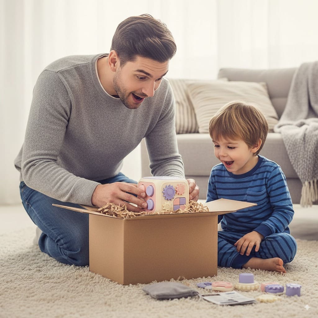 Cubo sensorial para bebés