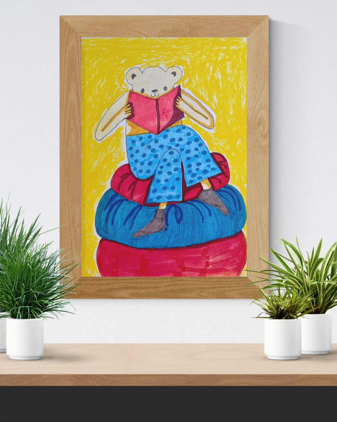Bear Reading Poster