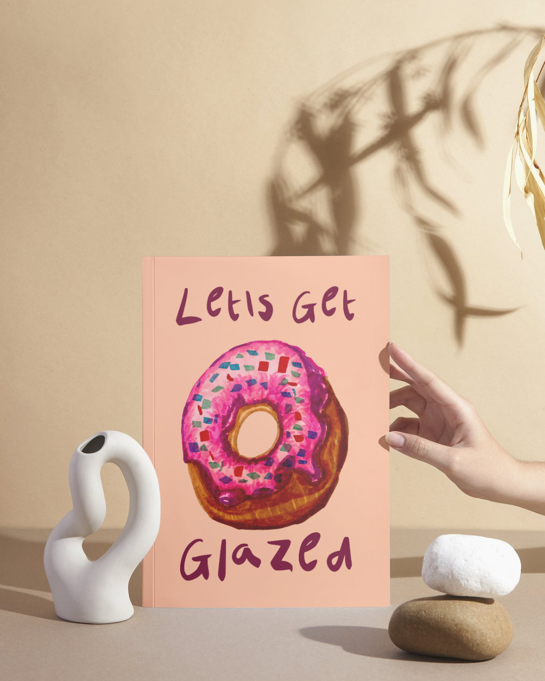 Pink Glazed Donut Art Print