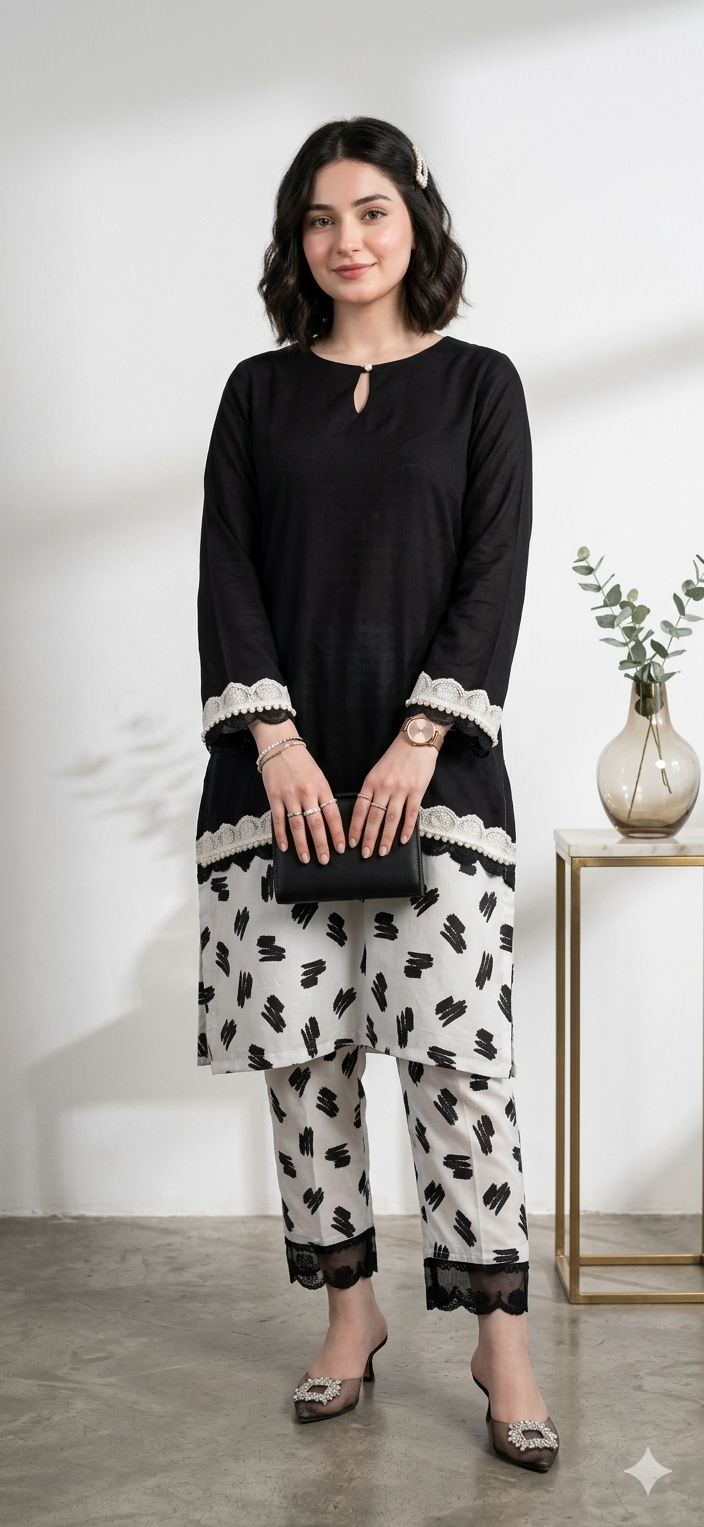 Mono Printed Co-ord Set
