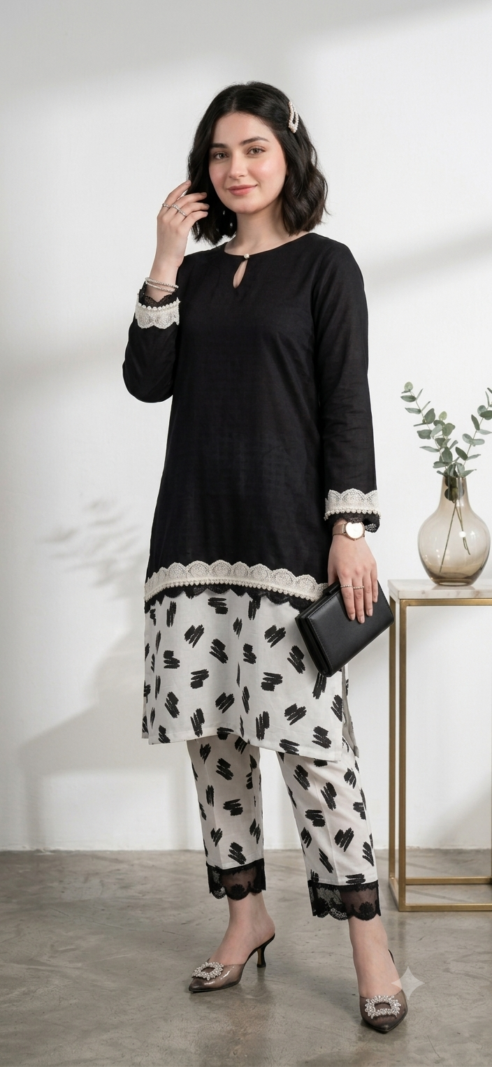 Mono Printed Co-ord Set