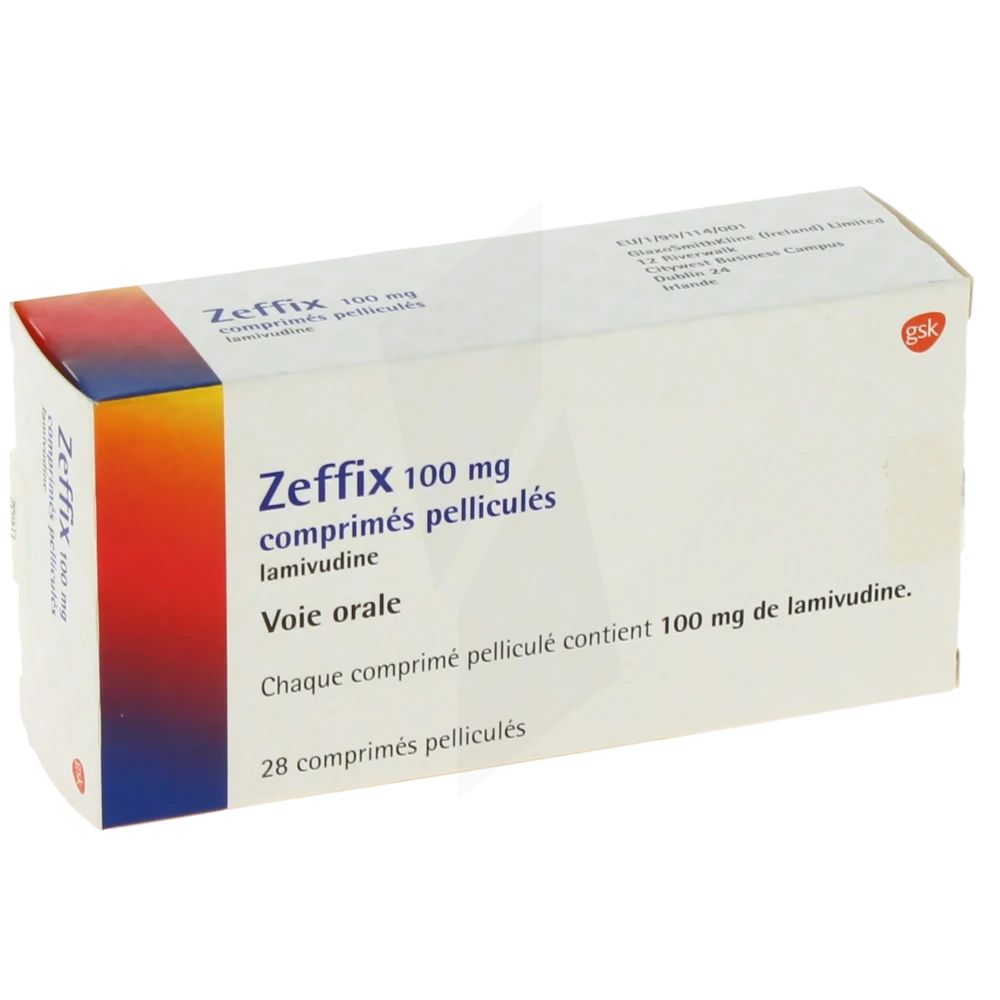 Zeffix 100 mg comprimés pelliculés