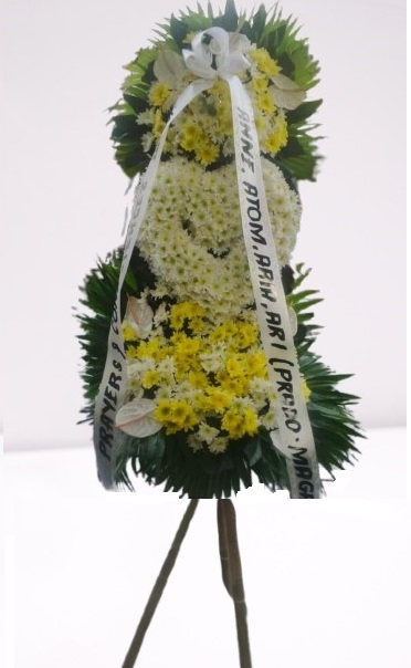 yellow Condolence Flower Stand