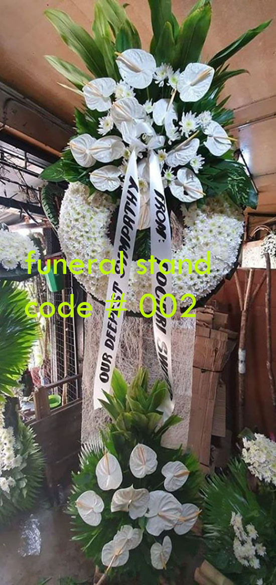 A Gentle Thoughts Spray Elegant Funeral Flower Stand