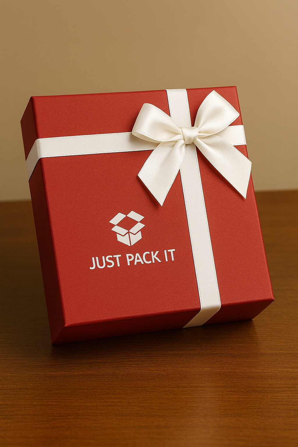 Red Gift Box with White Ribbon