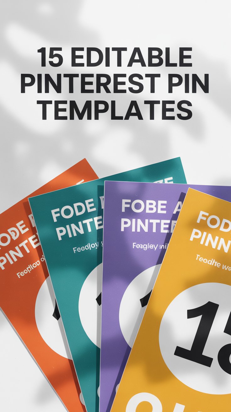 Pinterest Pin Templates Bundle – Editable Canva Designs
