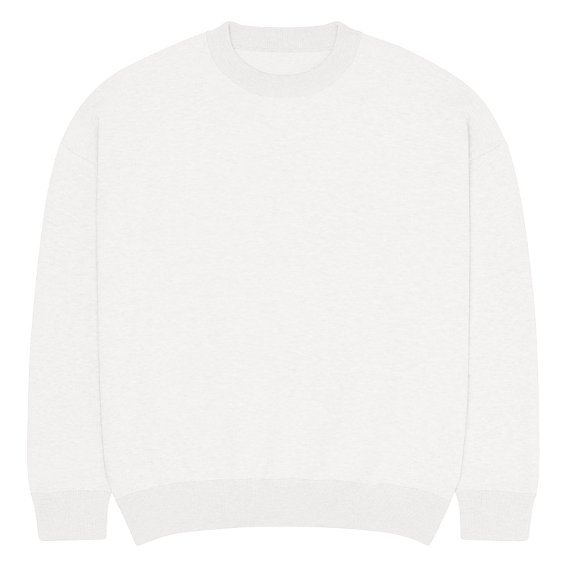 Relaxed fit knitted crew neck sweater