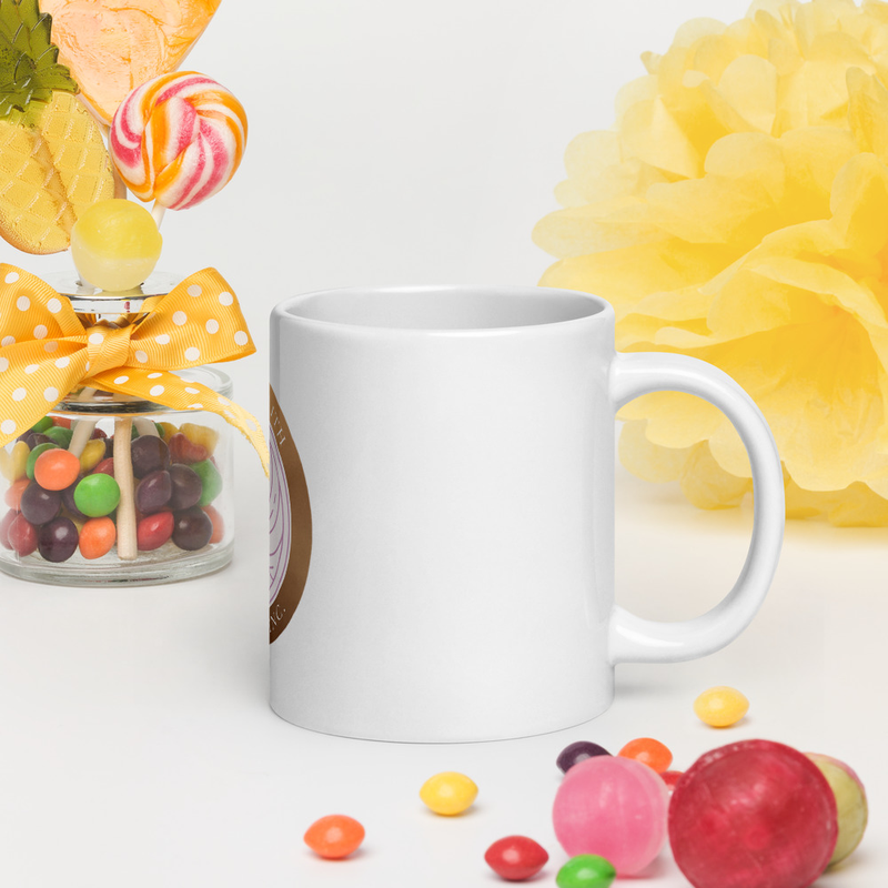 White glossy mug
