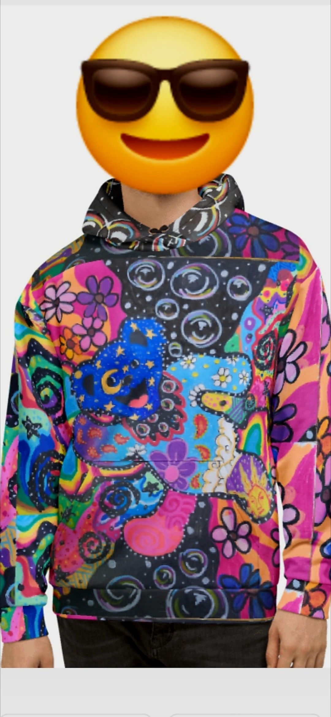 Festive Bear Psychedelic Hoodie