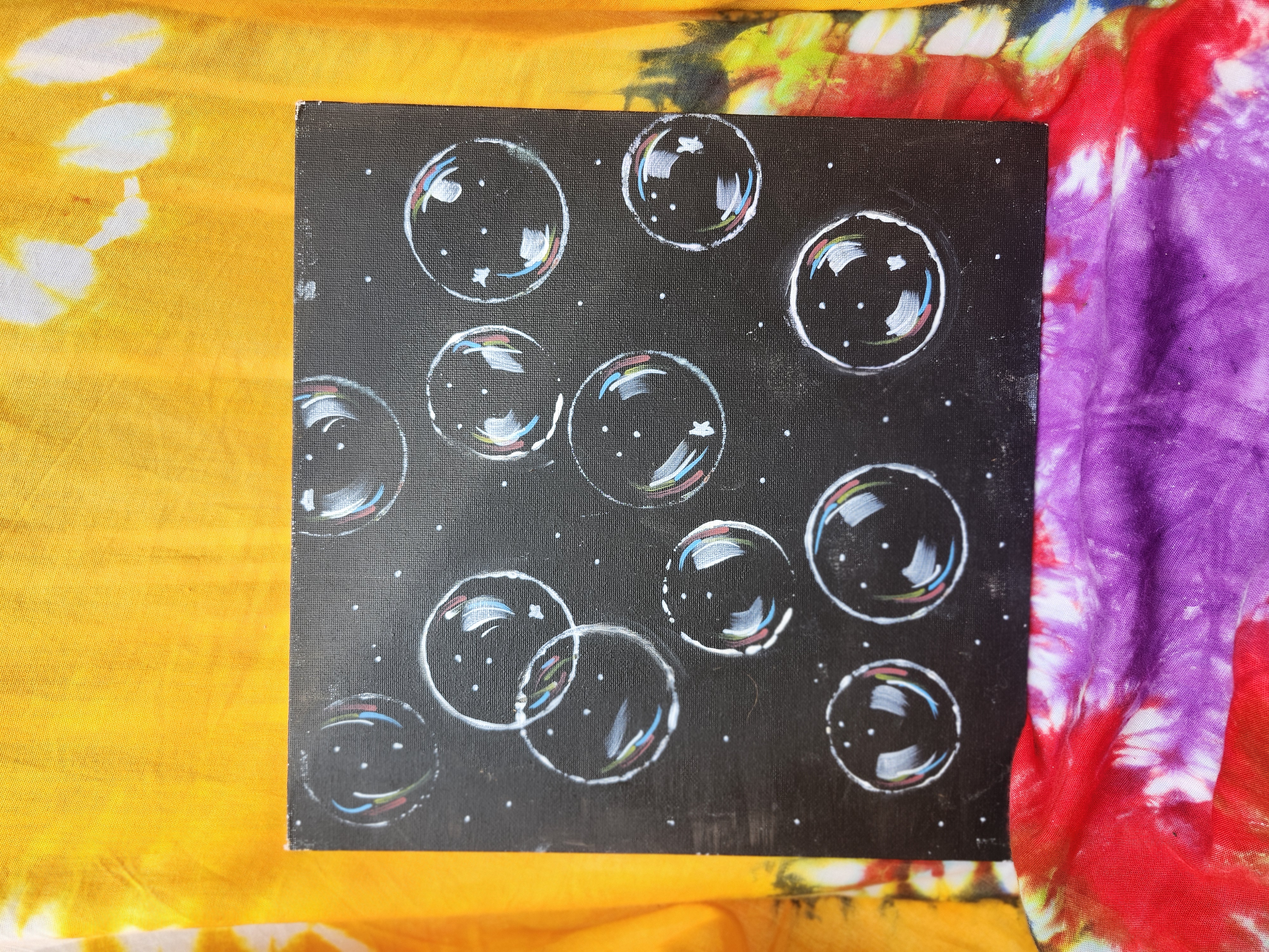 You remind me of the babe!  Bubble Canvas board Art