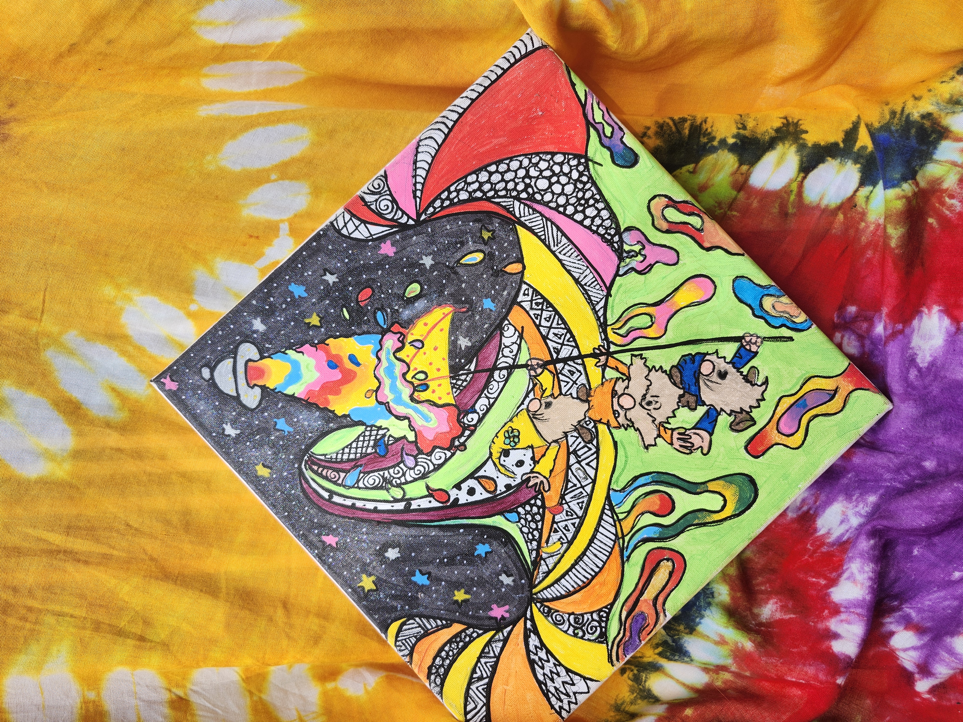 Psychedelic gnome Art Canvas