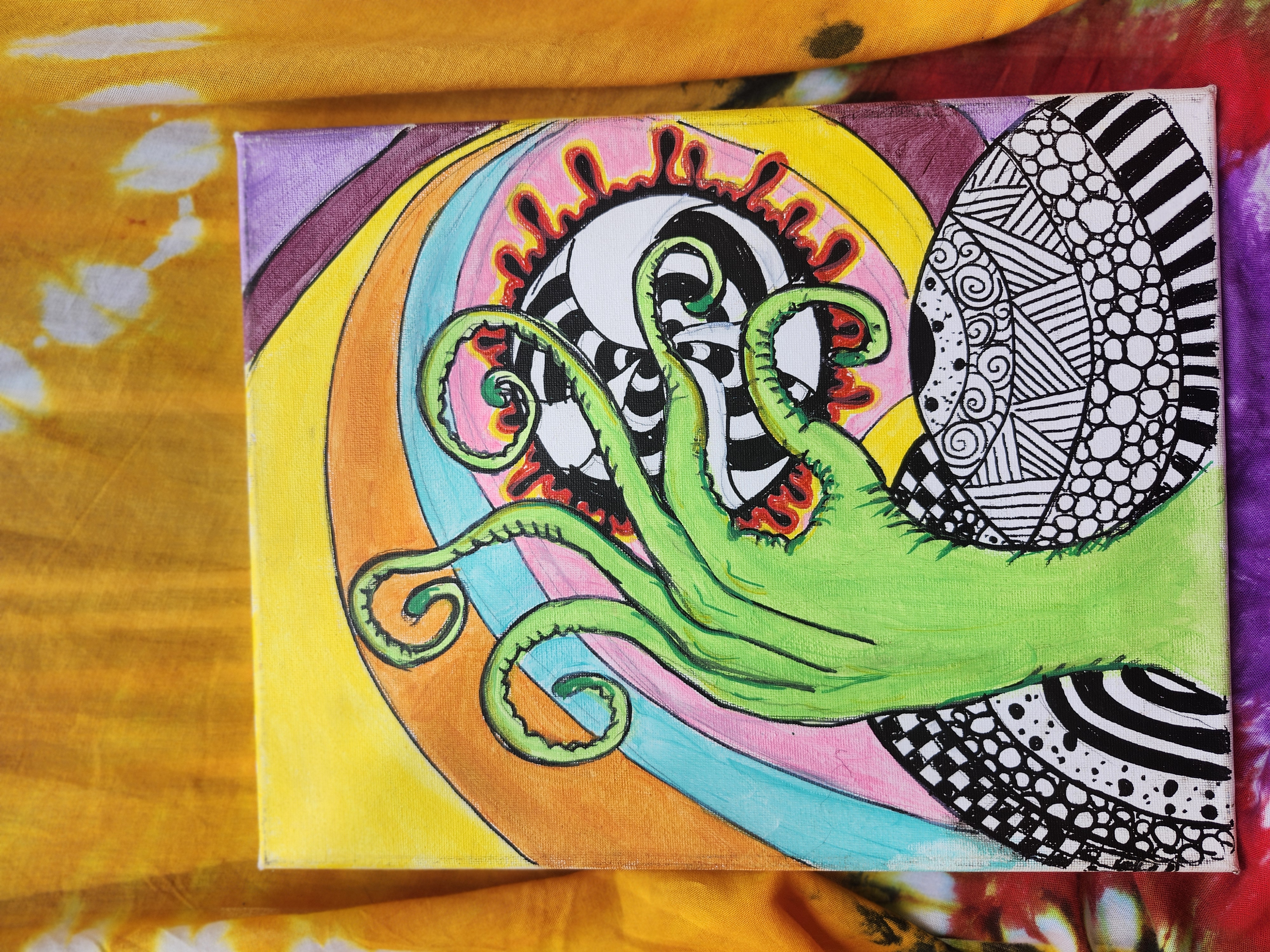 Psychedelic Tentacle Art Canvas