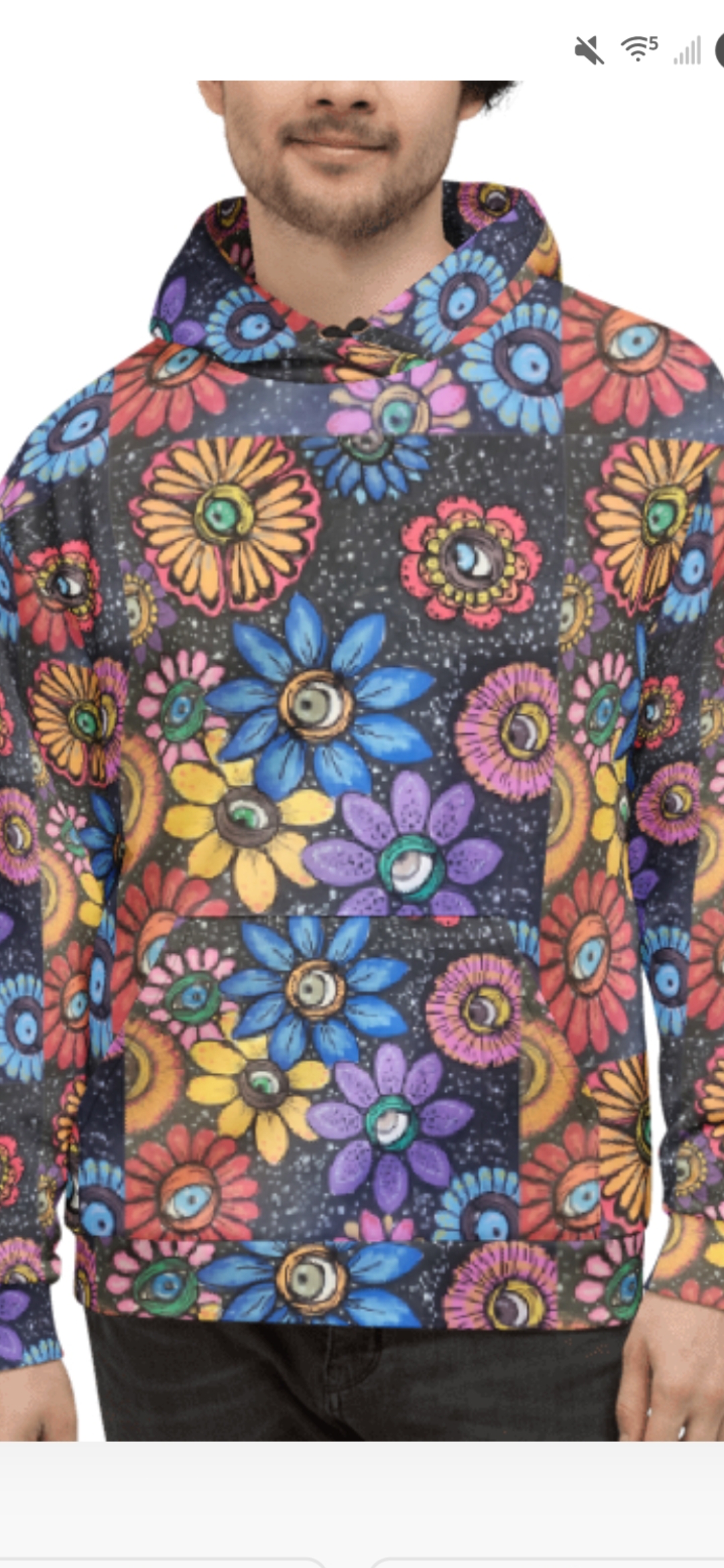 Trippy Floral Eye Hoodie
