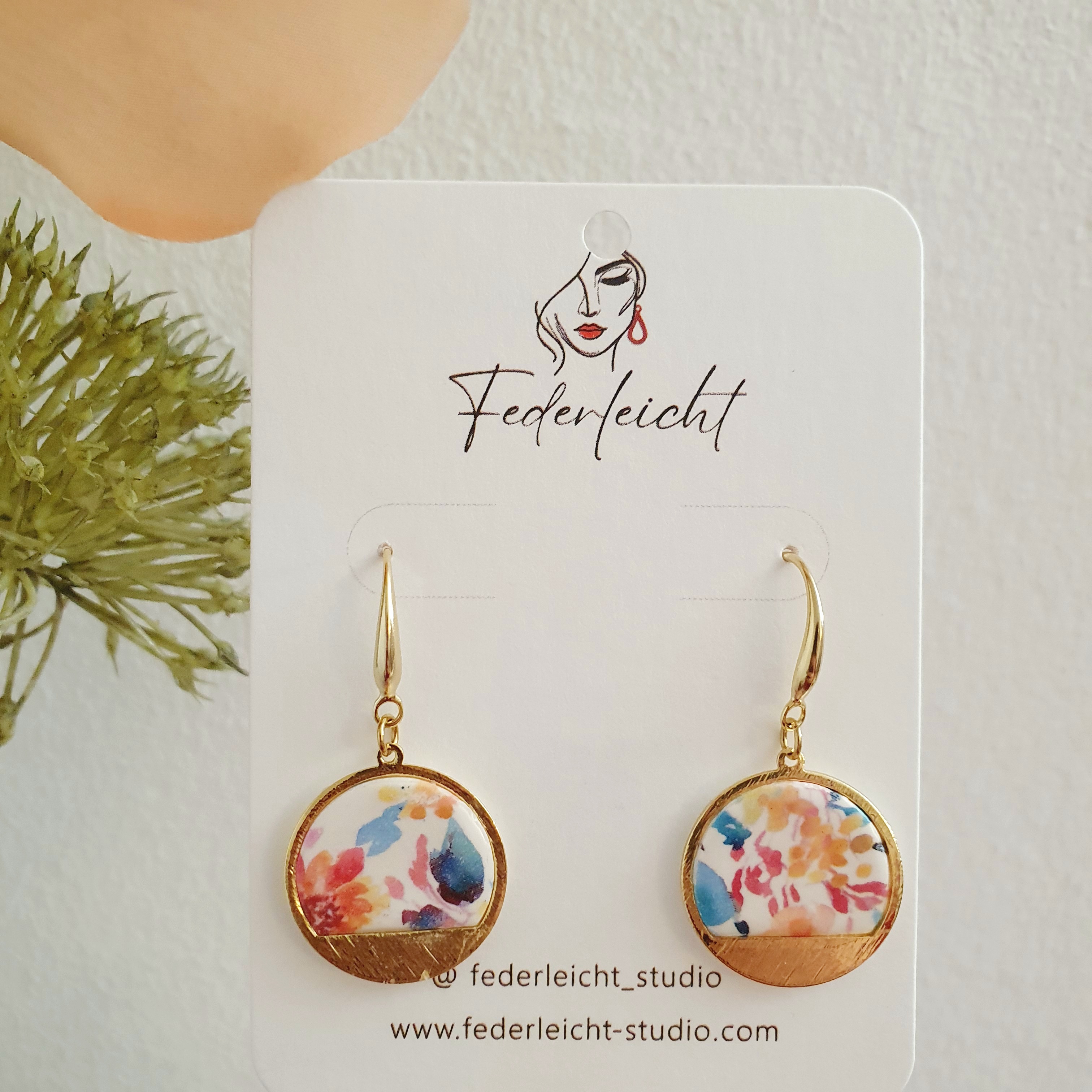 Federleicht Ohrringe 'Bunte Kunst'