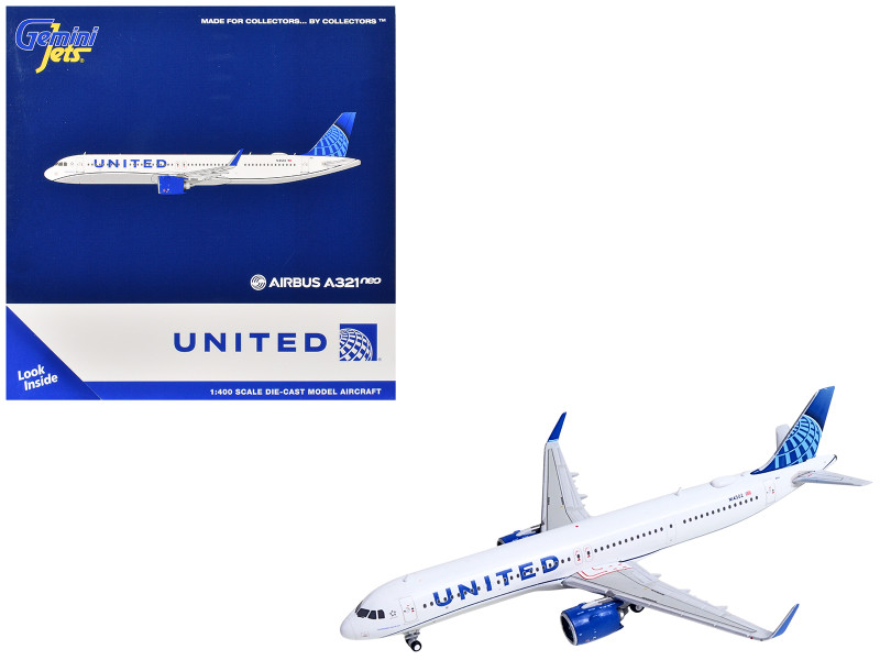 Brand new 1/400 scale diecast airplane model of Airbus A321neo Commercial Aircraft "United Airlines"