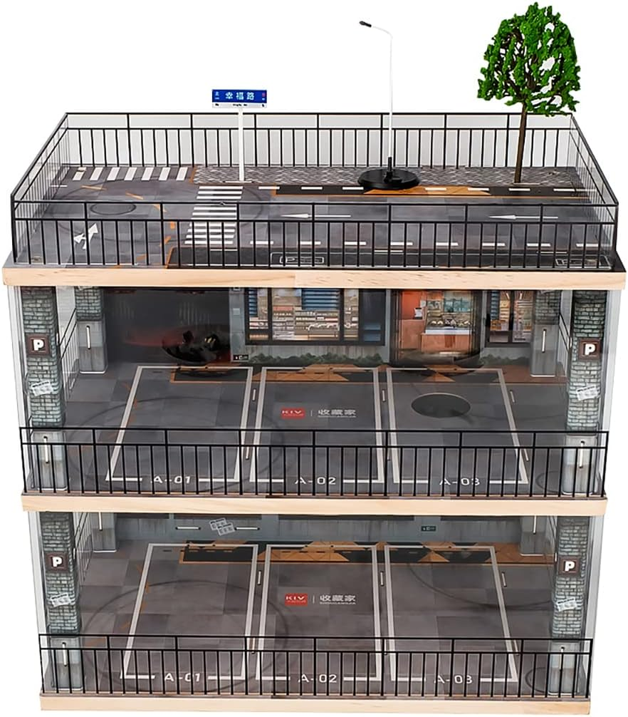 1:24 Scale New Diecast Model Car Display Cabinet with USB, Made of Wood and Acrylic New